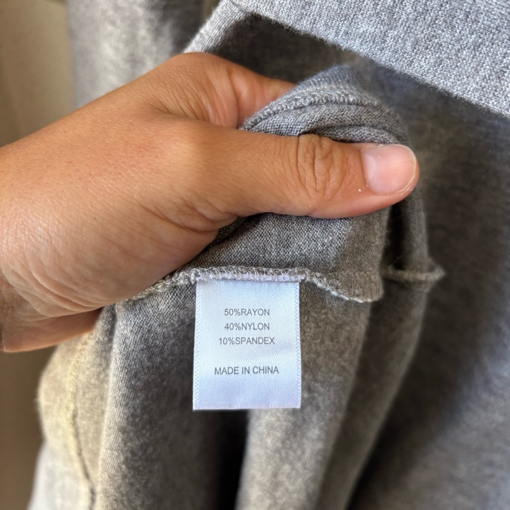 78 & Sunny Women’s Small Shoreline Hacci Robe Grey Super Soft Pockets Tie Belt - Picture 6 of 8